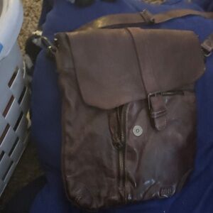 Bed Stu Rich Brown Leather Messenger Bag